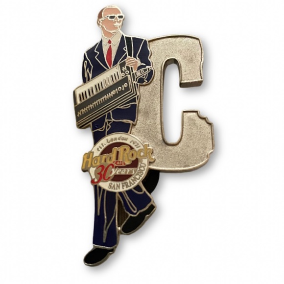 (2) Hard Rock Cafe Lapel Brooch/Pin Letter C Joe Jackson Letter O Stevie Nicks - Picture 2 of 5